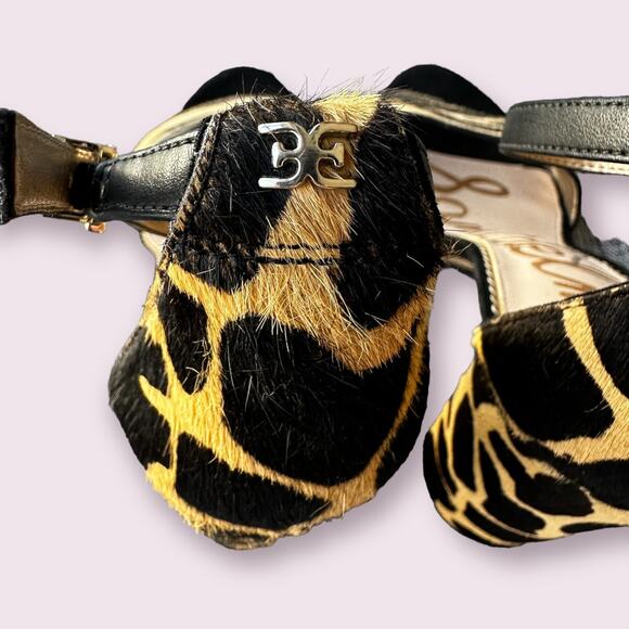 Sam Edelman Yaro Cow Hair Block Heel Sandals Sz 9M - Picture 9 of 12